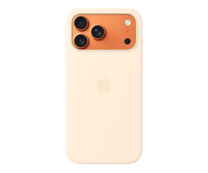 Etui do telefonów Apple Silikonowe etui do iPhone 17 Pro Max MagSafe waniliowe